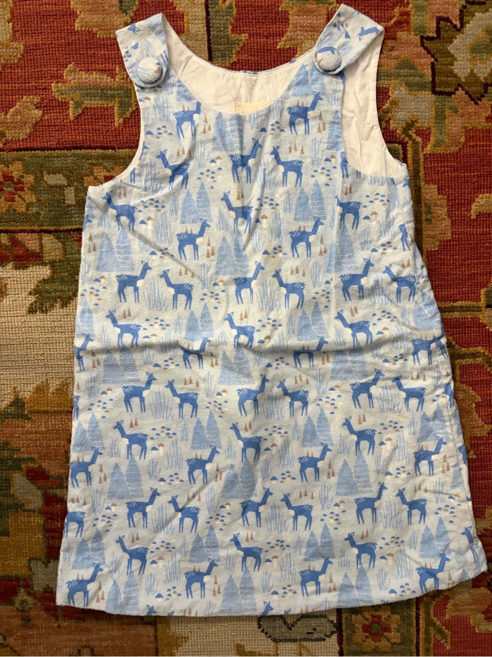 Hannah Kate Girls Deer Print Jumper Dress Size 7